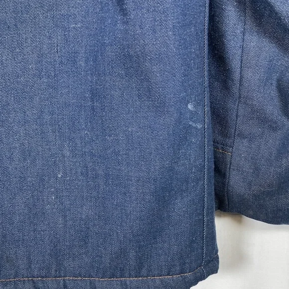 Raritan Sportswear 70s Denim Chore Coat Sherpa (faux shearling) Lining Sz 36 - Picture 12 of 12